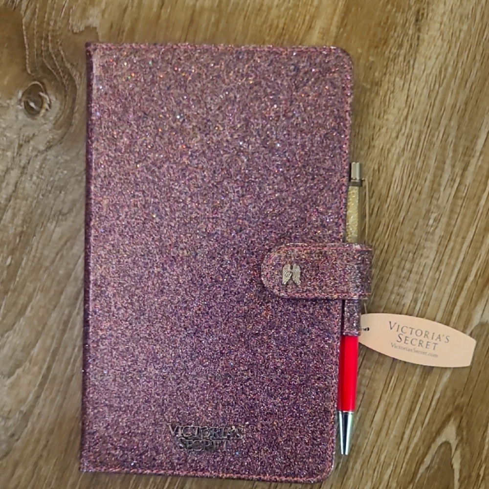 NWT Victoria's Secret Pink Sparkly Journal/Diary With Pen Limited Edition